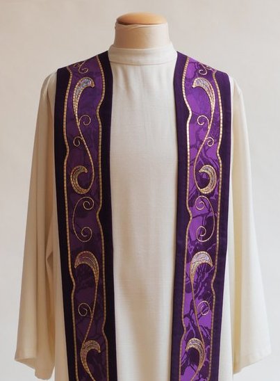 Bramante Advent Art Nouveau Purple Stole