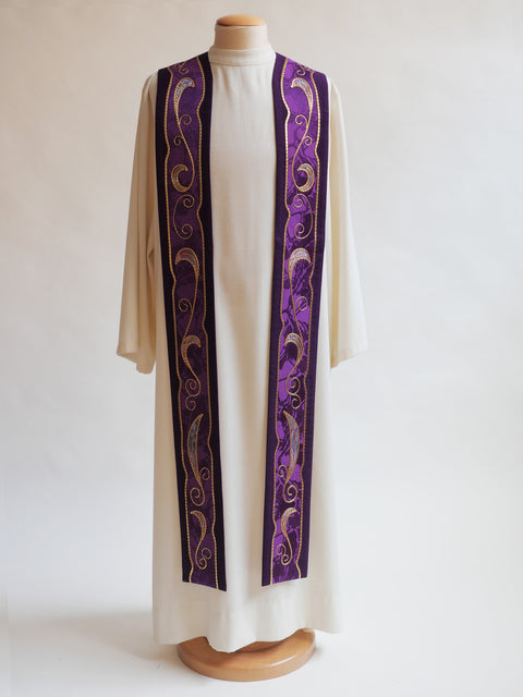 bramante Advent Art Nouveau Purple Stole