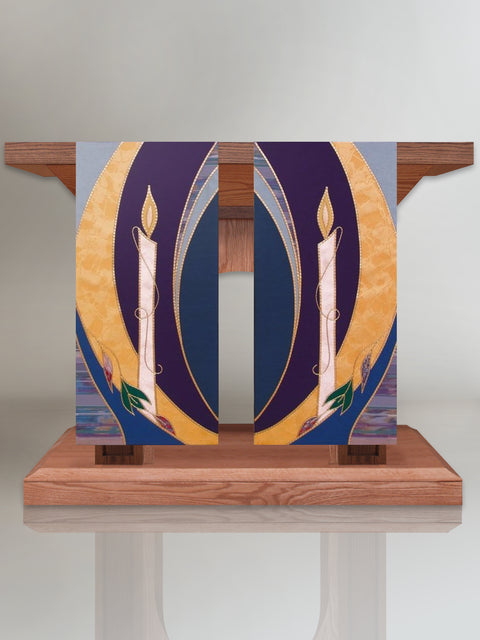 bramante Advent Candle Sarum Blue Altar Scarves (A)