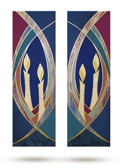 Bramante Advent Candle Sarum Blue Altar Scarves (B)