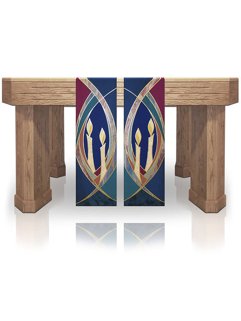 Bramante Advent Candle Sarum Blue Altar Scarves (B)