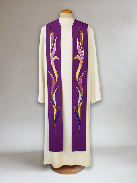 Bramante Advent Foliage Purple Chasuble