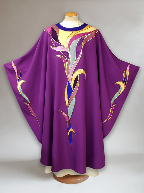 bramante Advent Foliage Purple Chasuble