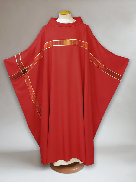 bramante Asymmetrical Red Cross Sample Chasuble