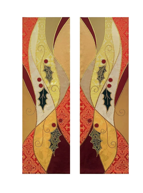 Bramante Christmas Holly Altar Scarves