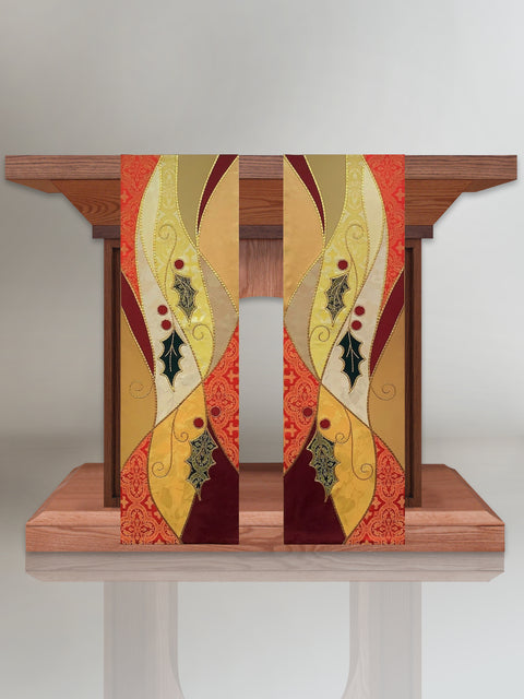 bramante Christmas Holly Altar Scarves