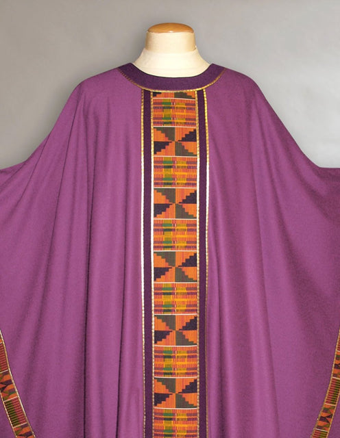 Bramante Classic Kente Chasuble In Purple