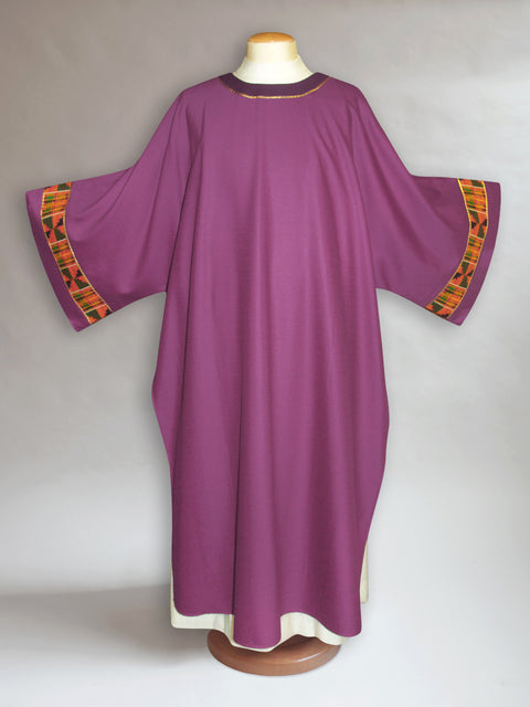 bramante Classic Kente Dalmatic in Purple