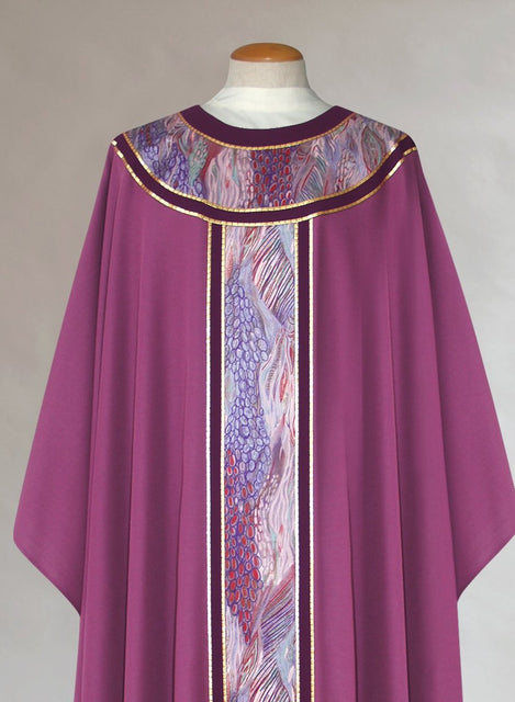 Bramante Classic Round Yoke Advent Chasuble