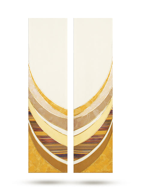 Bramante Curvilinear Gold Altar Scarves