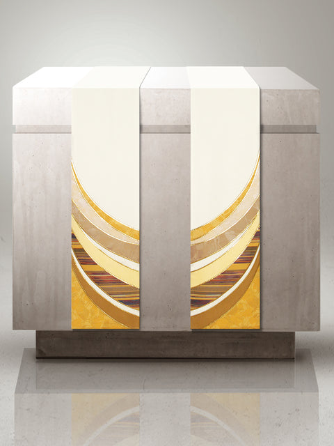 Bramante Curvilinear Gold Altar Scarves