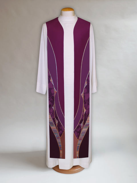 bramante Curvilinear Lent Stole with Thorns