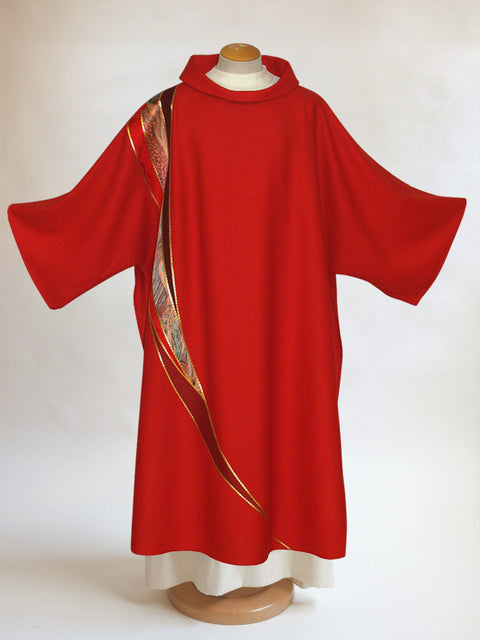 bramante Curvilinear Red Dalmatic