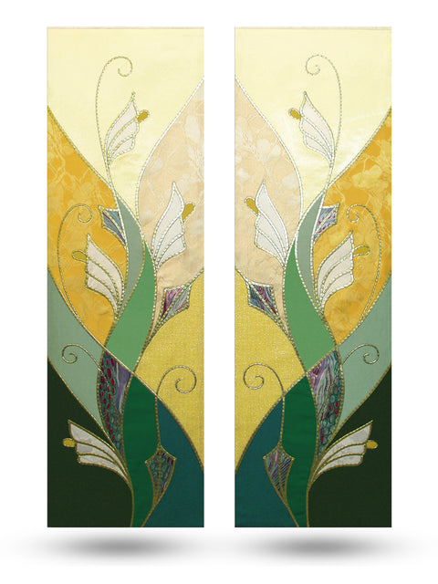 Bramante Easter Lily Altar Scarves (A)