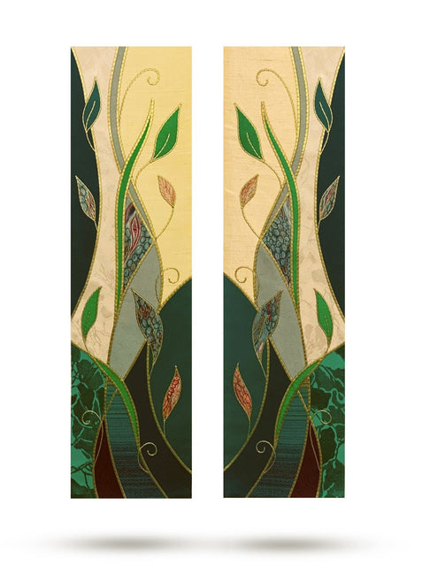 Bramante Foliage Green Altar Scarves (A)