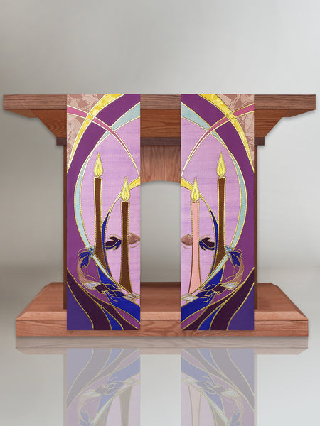 bramante Gaudete Pink Candle Advent Altar Scarves