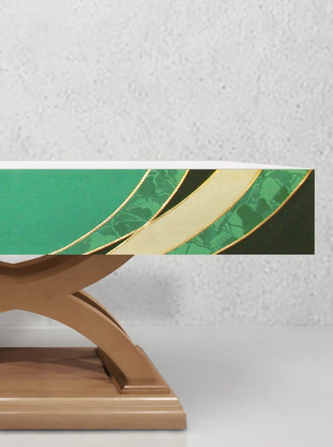 Bramante Green Curvilinear Altar Frontal