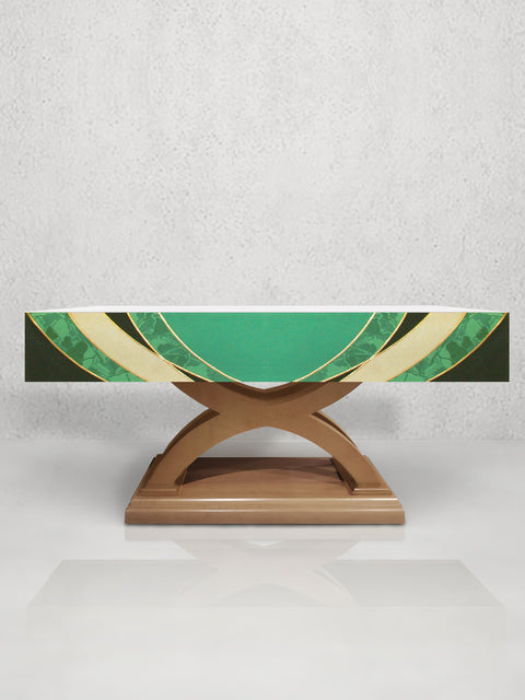 bramante Green Curvilinear Altar Frontal