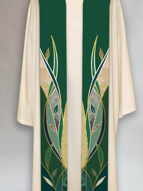 Bramante Green Foliage Stole