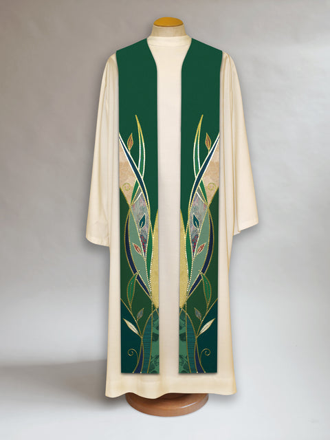 bramante Green Foliage Stole