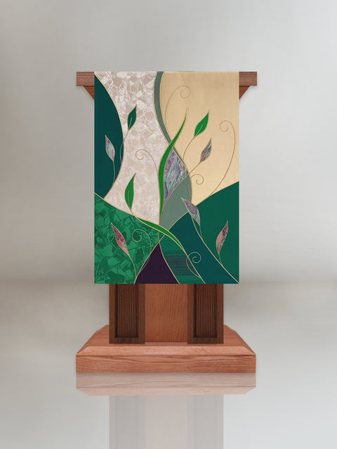 bramante Green & Gold Foliage Lectern Hanging
