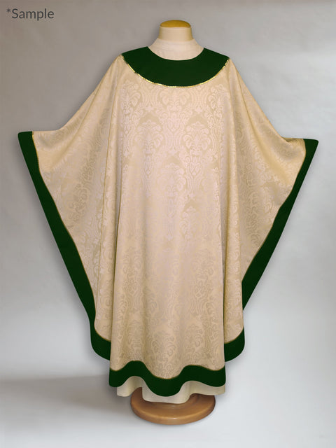 bramante Hunter Green Round Yoke Sample Chasuble