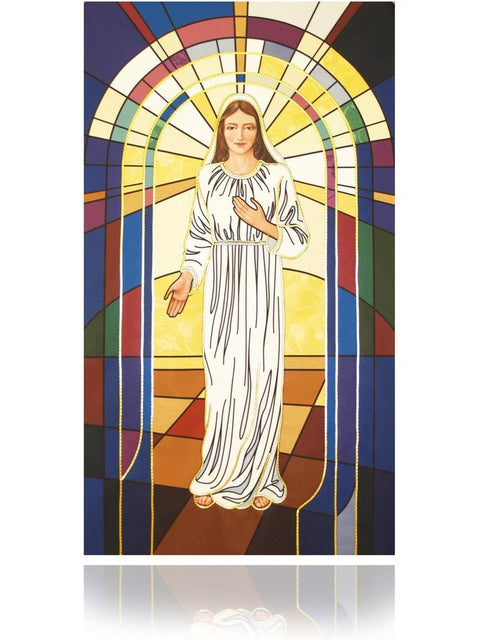 Bramante Mary With Stained Glass Banner