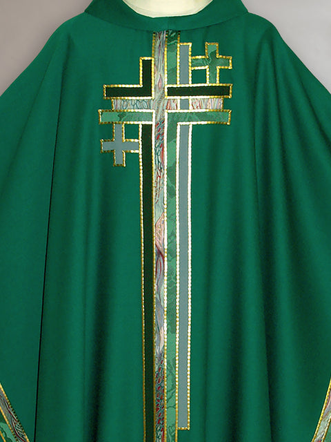 Bramante Multi Cross Green Chasuble (B)
