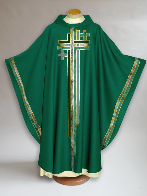 bramante Multi Cross Green Chasuble (B)