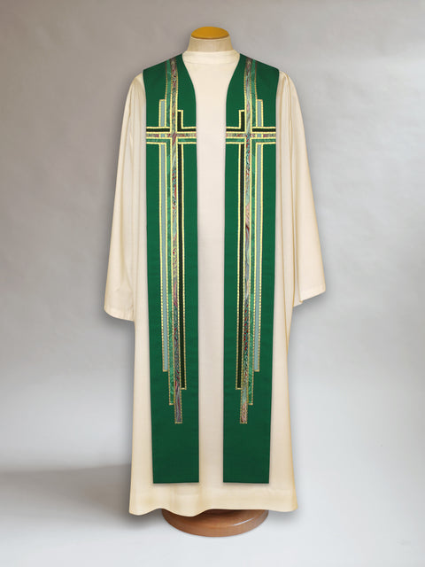 bramante Multi Cross Green Stole