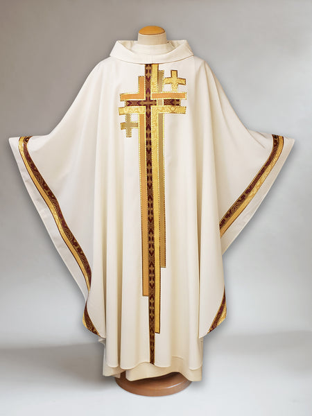 bramante Multi Cross Jude White Sample Chasuble