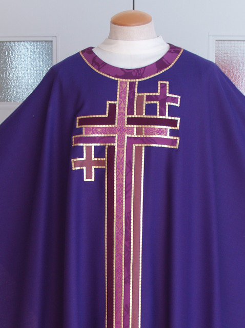 Bramante Multi Cross Sarum Blue Chasuble