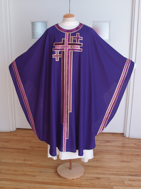bramante Multi Cross Sarum Blue Chasuble