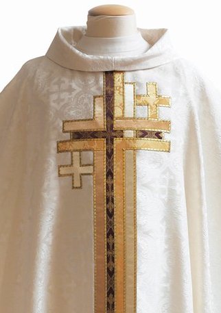 Bramante Multi Cross White Chasuble