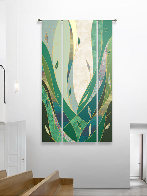 bramante Ordinary Time Foliage Green Banners