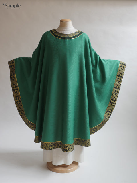 bramante Ordinary Time Moiré Green Sample Chasuble