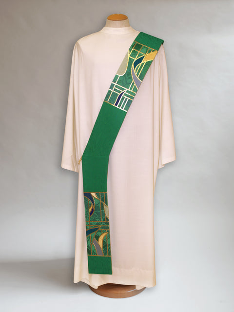 bramante Ordinary Time Stained Glass Deacon Stole