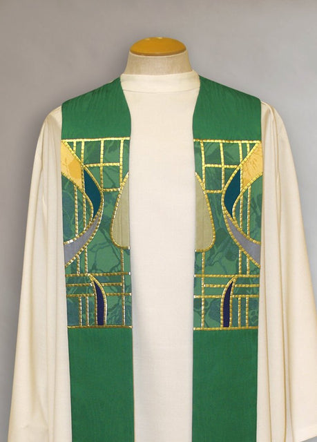 Bramante Ordinary Time Stained Glass Stole