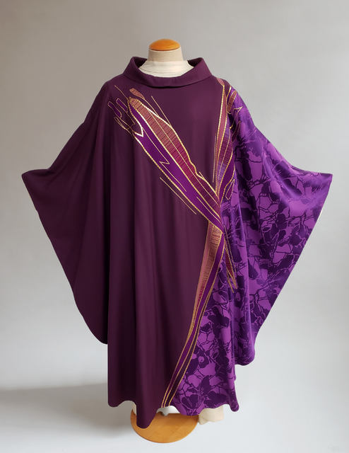 bramante Paintbrush Cross Purple Chasuble