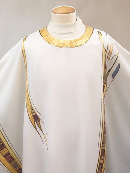 Bramante Paintbrush White Chasuble