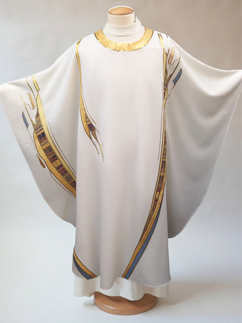 bramante Paintbrush White Chasuble