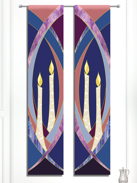 Bramante Pair Of Advent Candle Banners