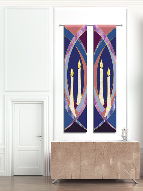 bramante Pair of Advent Candle Banners