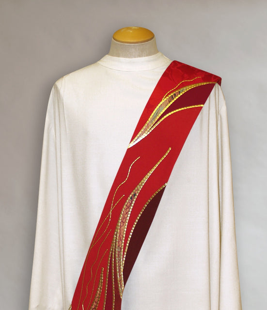 Bramante Pentecost Flame Deacon Stole