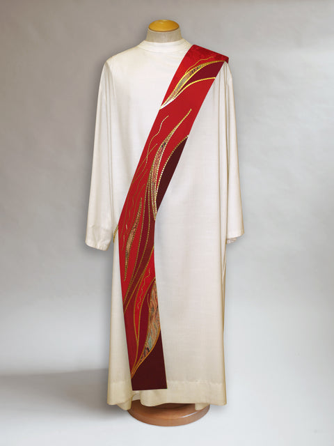 bramante Pentecost Flame Deacon Stole