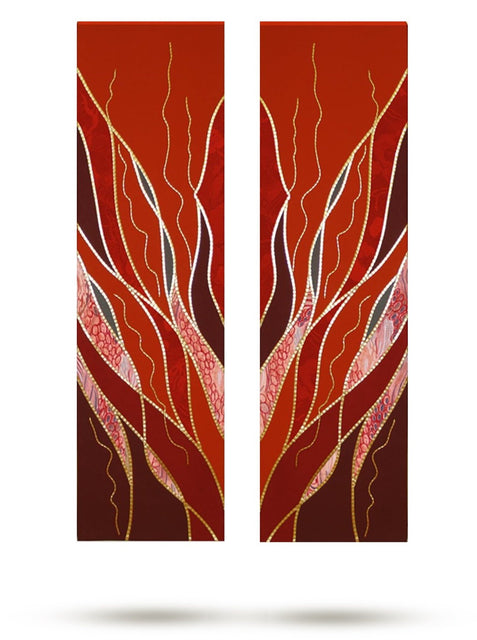 Bramante Pentecost Flames Red Altar Scarves (B)
