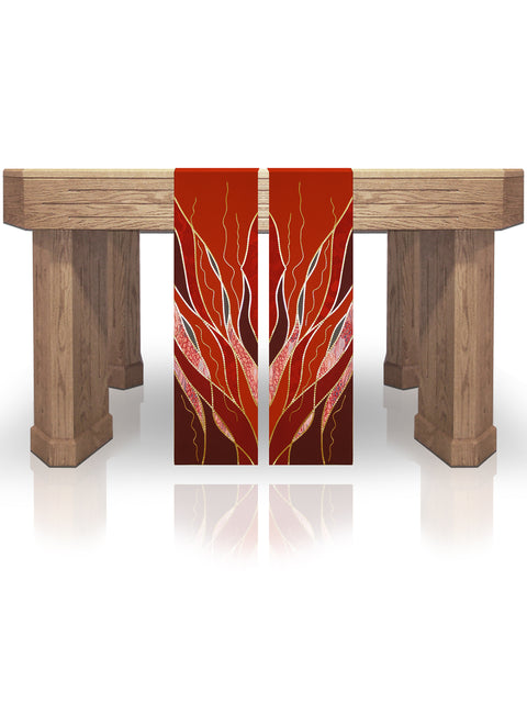 Bramante Pentecost Flames Red Altar Scarves (B)