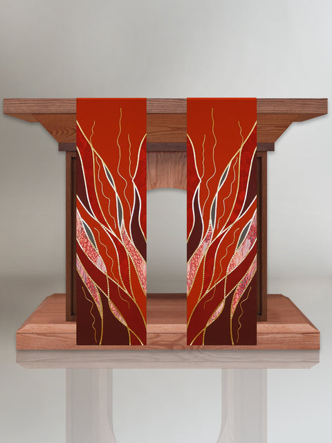 bramante Pentecost Flames Red Altar Scarves (B)