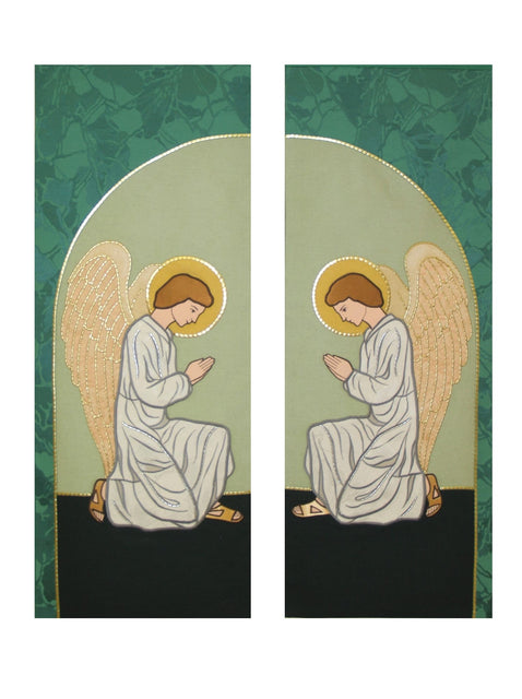 Bramante Praying Angel Altar Scarves In Green