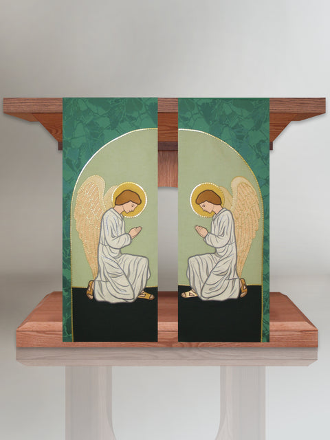 bramante Praying Angel Altar Scarves in Green